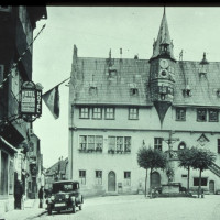 Gründungslokal der SPD -das Hotel „Zur Schnecke" am Marktplatz, heute Buchhandlung zum Turm